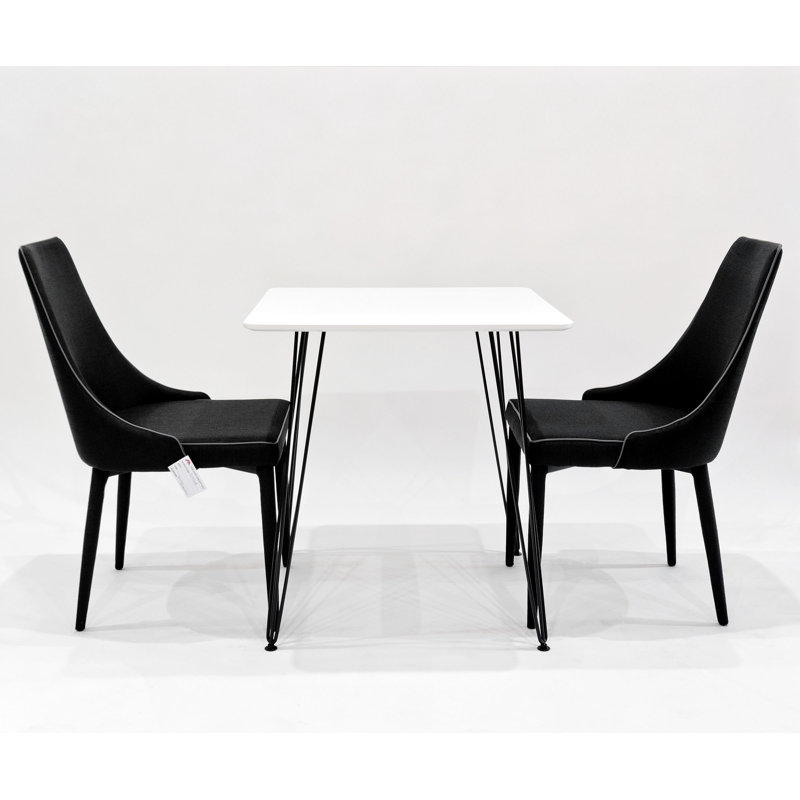 Voris 2 - Person Dining Set, Charcoal