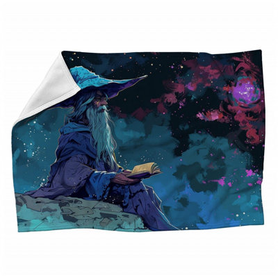 Wizard Fleece Throw Blanket - Fantasy Throws for Sofas or Beds