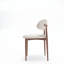 Ensemble de 2 chaises d'appoint, revêtement en chenille beige neutre avec repose-pieds, pieds en métal, sièges de salle à manger de style campagne moderne