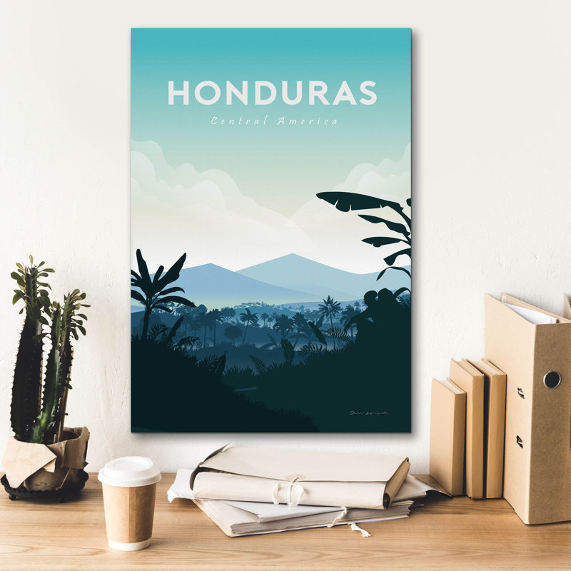 «Honduras» par Omar Escalante, art mural sur toile, 18 po x 26 po
