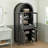 Fluted Tall Arched Pantry Cabinet with Adjustable Shelves, Elegant Display Storage with Hidden Drawer & Glass Door for Kitchen, Living Room, Dining Room-1111183992