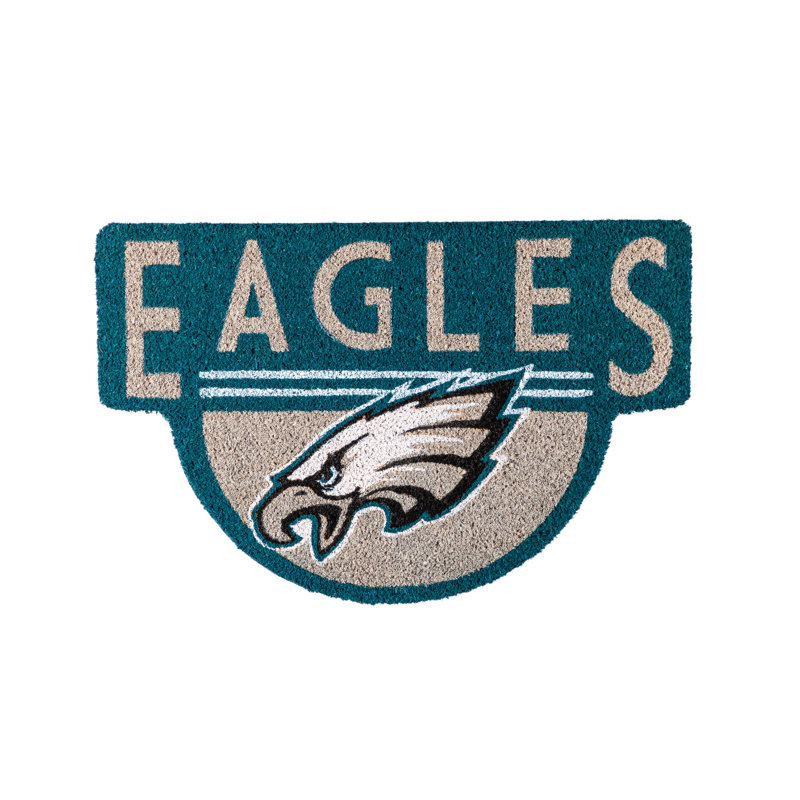 NFL Shaped Coir Outdoor Welcome Mat, Eagle