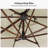Patio Umbrella Outdoor Wood Pattern Square Large Cantilever Umbrella, Base Included,Cream-976617023-1031593414