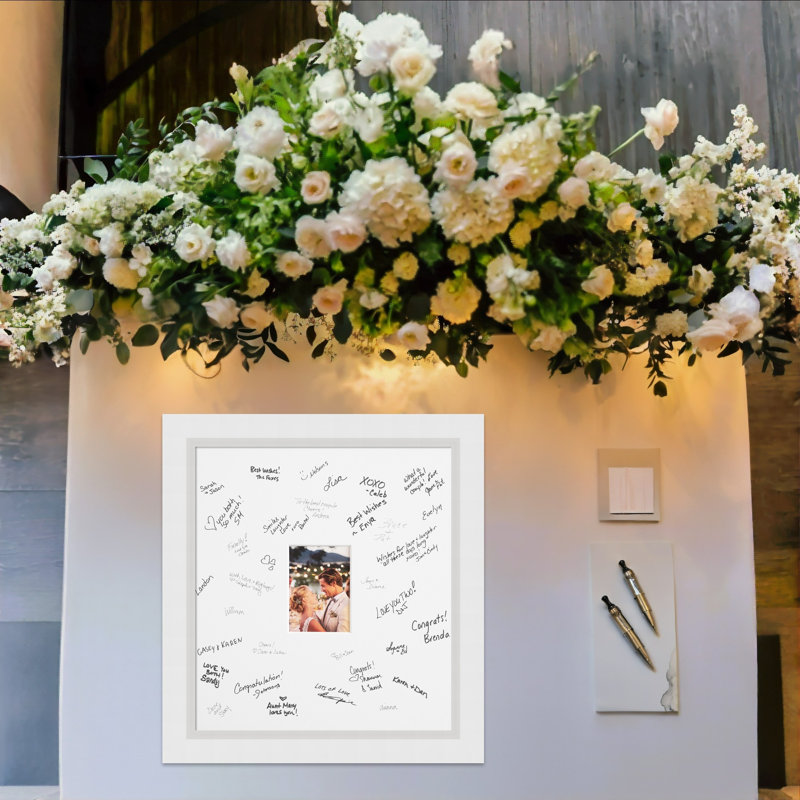 Cadre blanc Blanco Signature, L 19 po x H 21 po