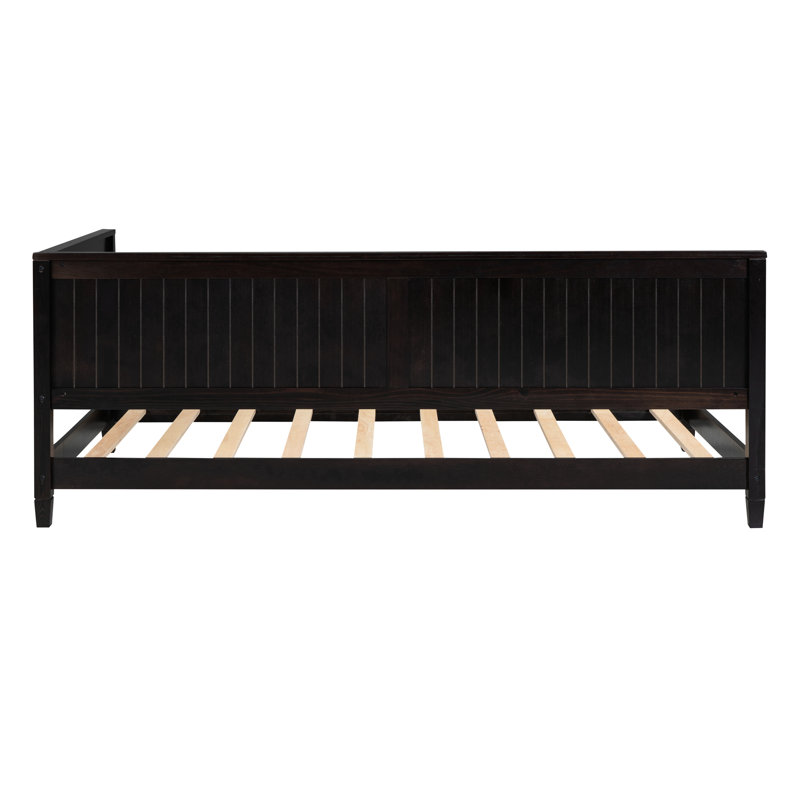 Lit de jour simple, accoudoirs de style Mid-Century avec accoudoirs, lit de jour en bois massif pour la décoration de la maison, accoudoirs de conception classique moderne, structure solide