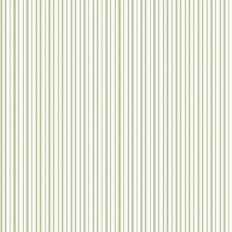 Miniatures 2 Multi-Stripe Design 33' L x 21" W Wallpaper Roll, Green/White