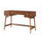 Counter Height Writing Desk In Brown With Walnut Veneer And Storage Shelves Finished Mid-century Look