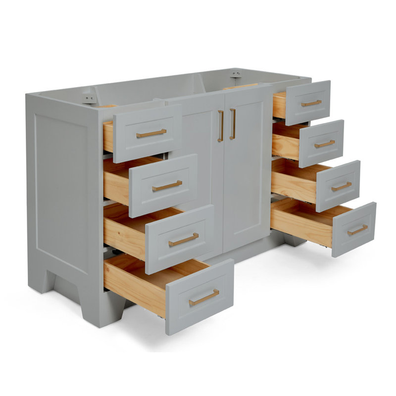 54" Single Bathroom Vanity Base Only, Gray