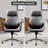 Albaugh Ergonomic Office Chair, High Back Swivel Rolling Executive Chair, Mid-Century Faux Lether with Lumbar Support, Large Computer Desk Task Chair with Suede Fabric for Home-54058886