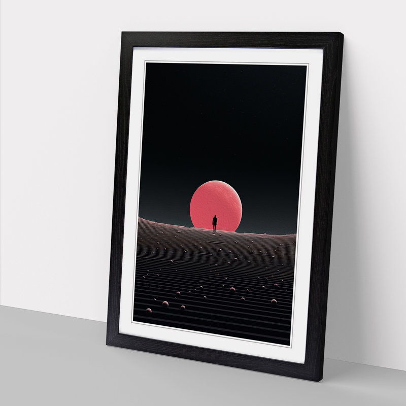 Universe Minimalism - Framed Print, Black , 34cm H x 25cm W x 2cm D