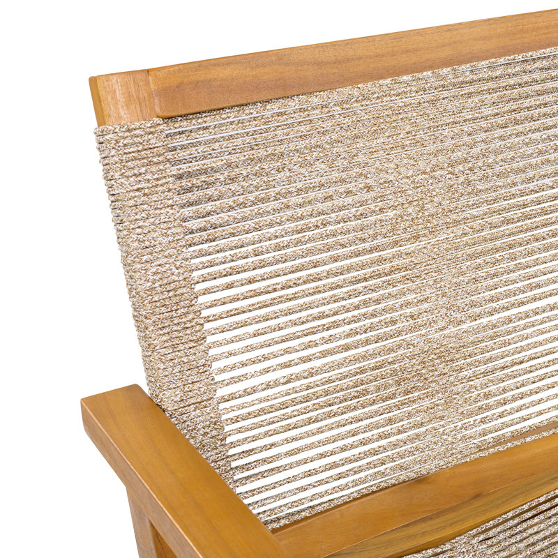 Fauteuil de patio en acacia Natalia, Brun / teck