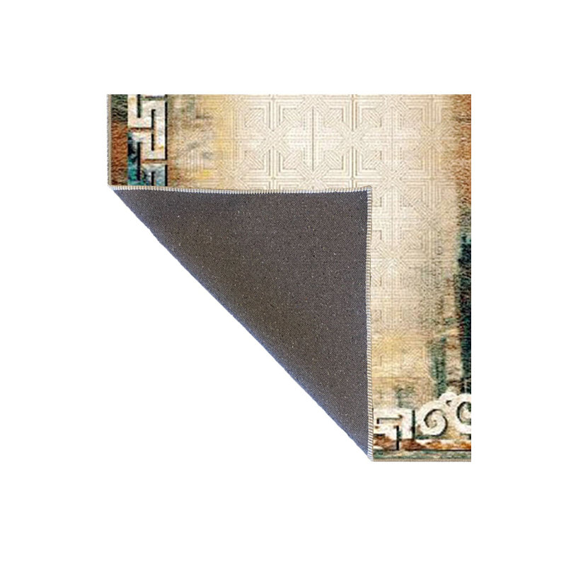 Tapis lavable à motif tissé traditionnel avec base Siesta, Rectangle 4 pi 7 po x 6 pi 7 po