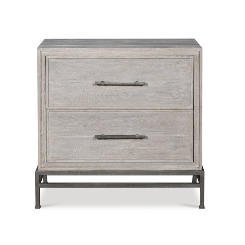 Benton Nightstand, White Rustic