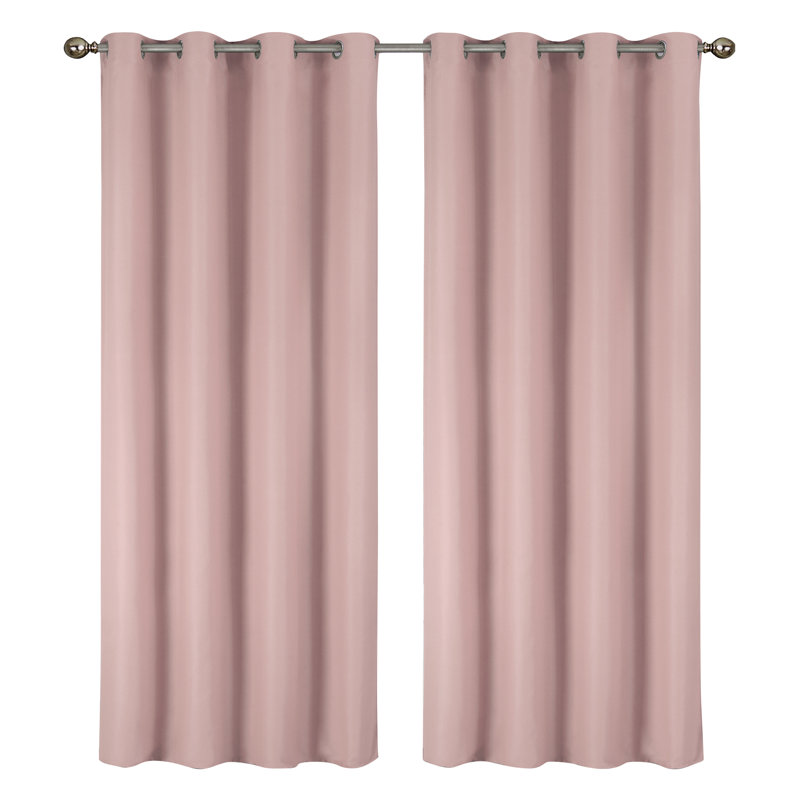 Polyester Blackout Curtain Panel, Blush, 54" W x 84" L