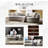 Iniko Beige Boucle Sofa With Toss Pillows