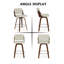 Tabouret de comptoir pivotant en cuir moderne de 26 po avec structure en bois robuste-2025727765