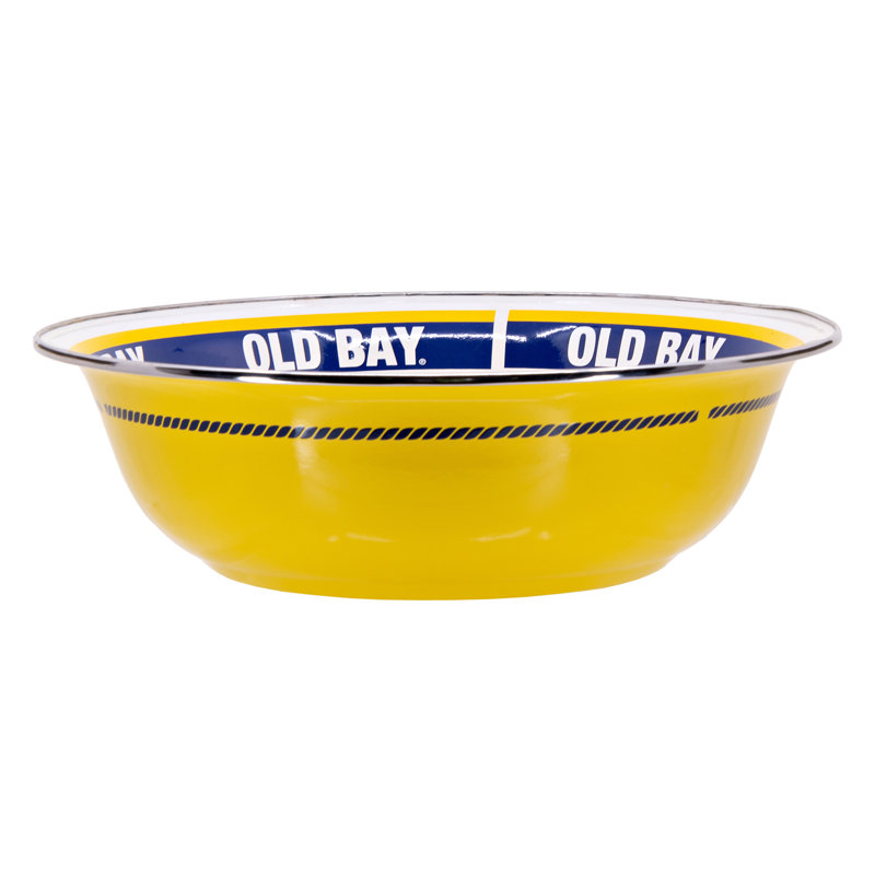 Yellow and Blue Ceramic 4 Qt Serving Bowl
