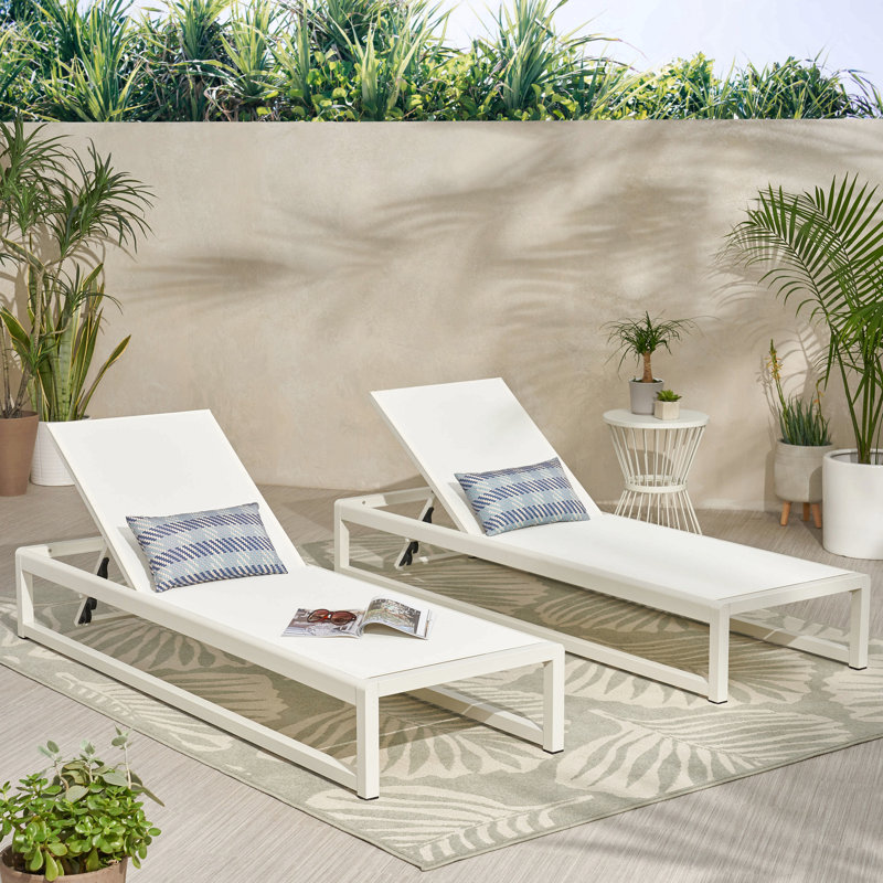 FAUTEUIL DE PLAGE MODESTA CHAISE, Blanc