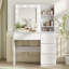 37" Vanity Table with Lighted Mirror