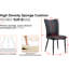 Chaise de salle à manger en cuir noir Pu