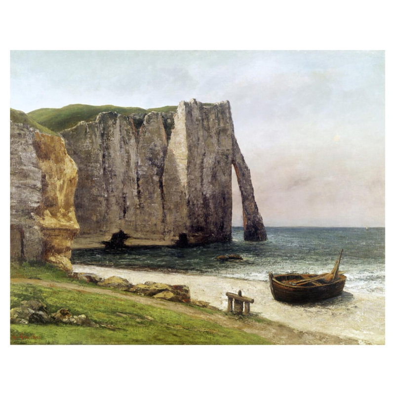 Les falaises d'Etretat, Gustave Courbet, estampe numérique, H 32 po x l 40 po