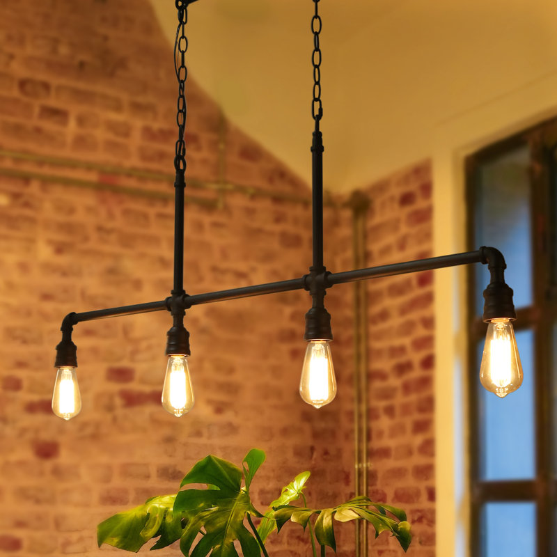 Luminaire suspendu noir sable 4 lumières Jieun