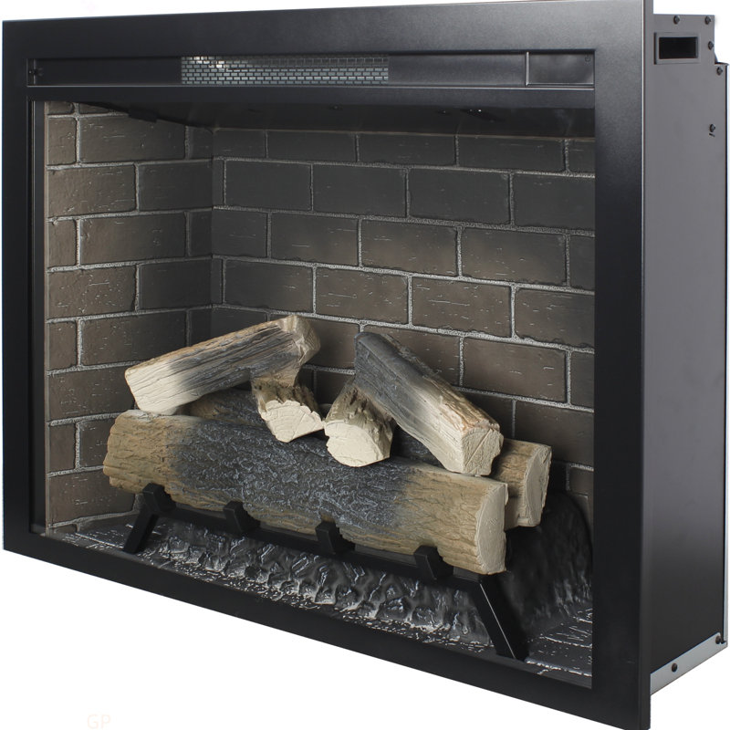 33 Inch Infrared Electric Fireplace Insert, Touch Panel Home Decor Heater,Smokeless Firebox .With Fixed Trim Kit .With Crackling Sound
