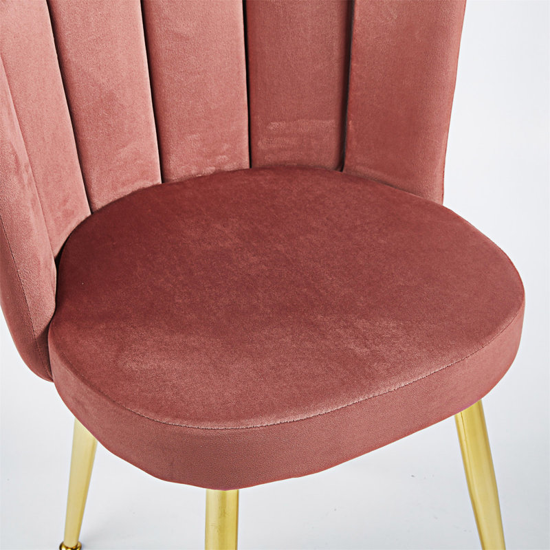 Ensemble de chaises de salle à manger rembourrées Modern, Velours rose