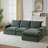 99-Inch L-Shaped Sectional Sofa With Chaise, Corduroy Upholstery, No Assembly Required, Includes Three Pillows For Comfort And Style