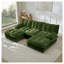 Canapé modulaire en forme de U de 107 po avec 3 repose-pieds en chenille et 2 repose-pieds pour salon-804628443-804628444