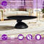 Table basse ovale en fibre de verre avec base sculptée et empilable-995697345