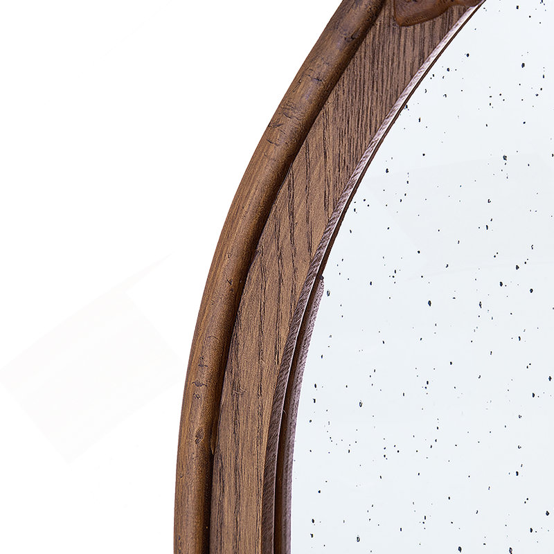 Miroir en bois manufacturé, 41,9 po x 22,8 po, Brun