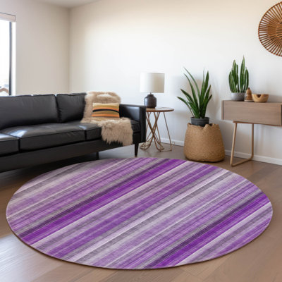 Premium Machine Washable Cerrito AMF543 Purple Rug