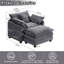 Fauteuil surdimensionné en velours côtelé de 40 po avec repose-pieds Cloud-941363022