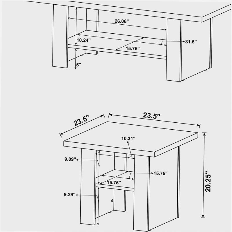 Table basse 3 pièces Salton
