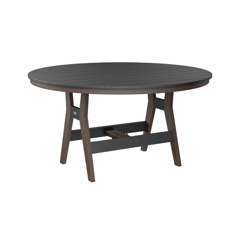 Berlin Gardens Harbor 60″ Round Counter Height Table, Black, Chocolate Brown, 38.87" H x 60" W x 60" D