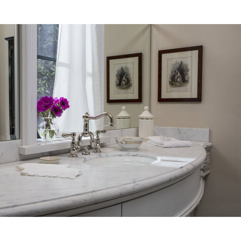 Acqui Bridge Lavatory Faucet, Polished Chrome, Lever Handle