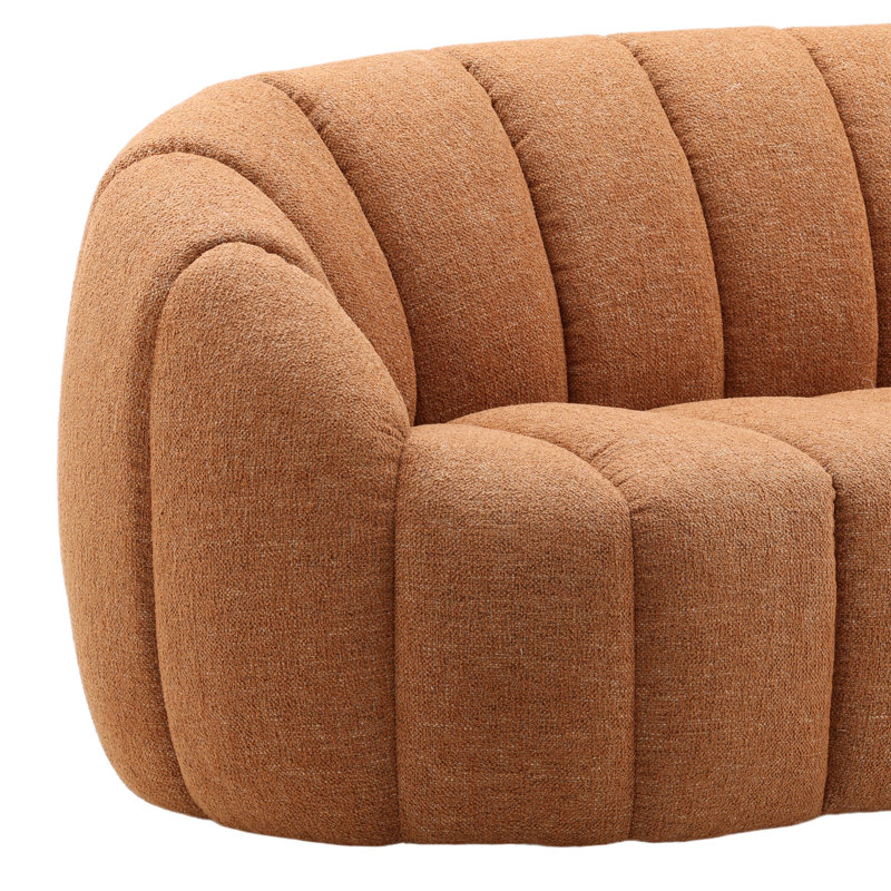 Coco 100" Wide Upholstered Sofa, Ginger