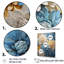 «Garden Bliss Mums» en blanc et bleu III sur toile-97063961-97063967
