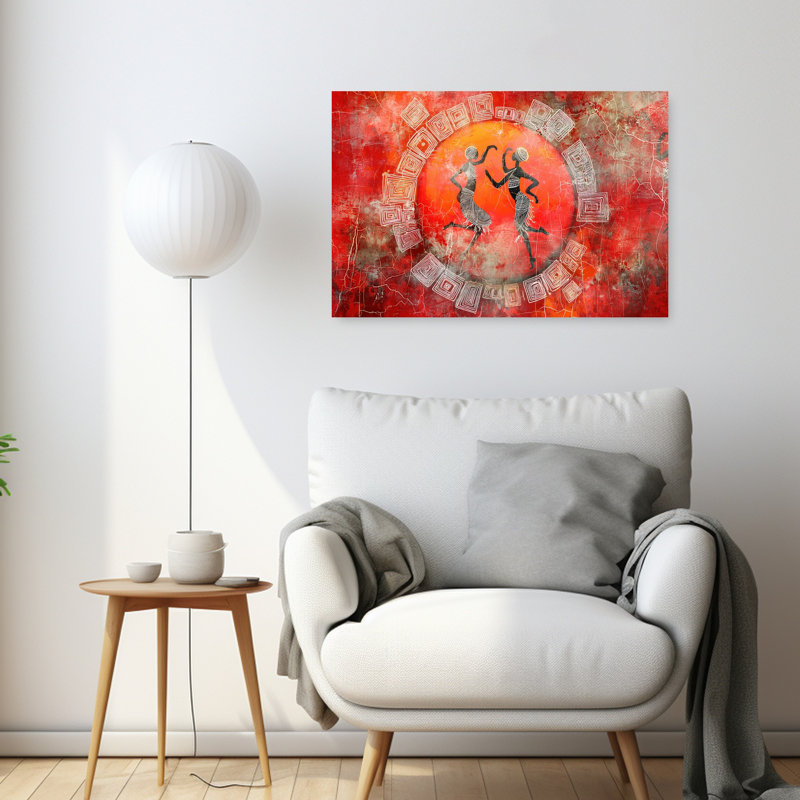 Art africain, paysage africain, 24" H x 36" W