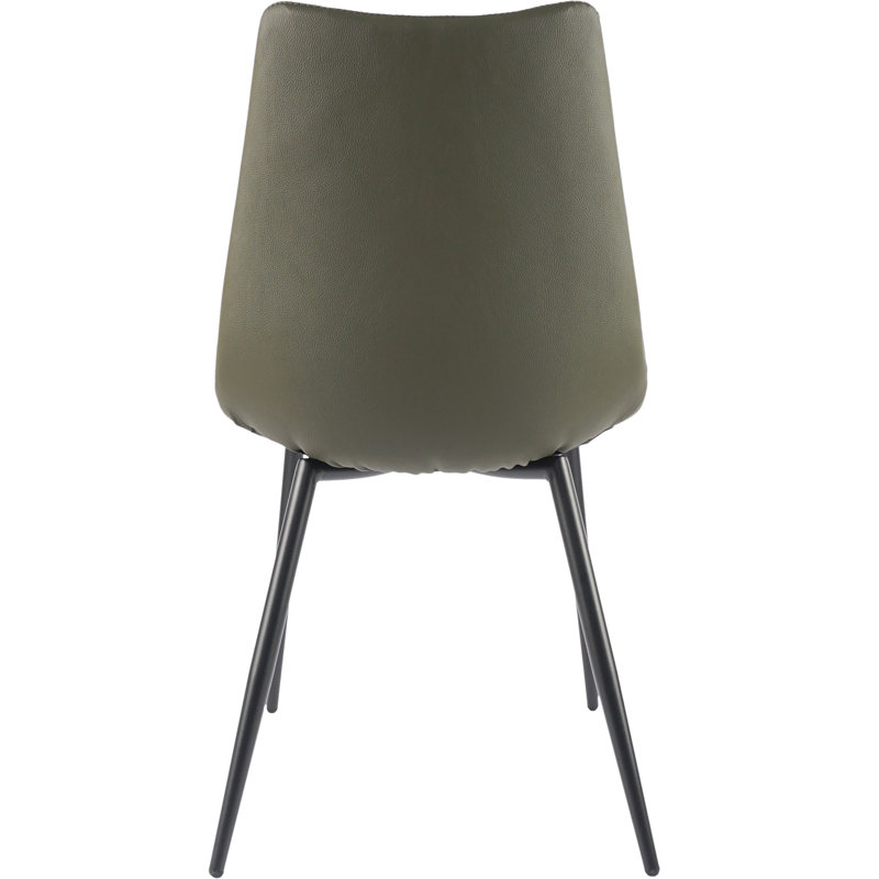 Finnigan Upholstered Dining Chair, Light Green Faux Leather