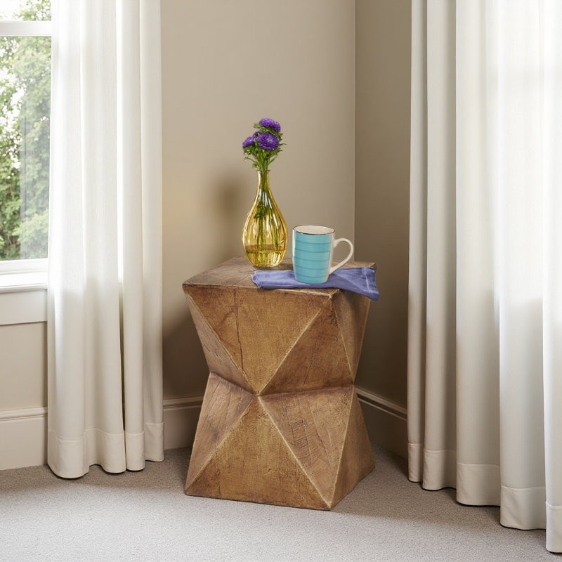 Side Table, Yellow/Natural