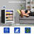 Akicon 24 Inch Beverage Refrigerator, 164 Cans Mini Fridge With Glass Door, Freestanding Or Built-in For Home/bar/office, 5.12 Cu.ft, Black