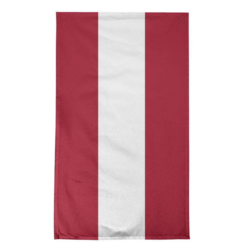 Serviette de thé hockey Anaheim, Sergé de coton, Rouge / Blanc