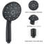 7-setting Handheld Shower In Matte Black, Fading And 7 Spray Settings Shower, Rust