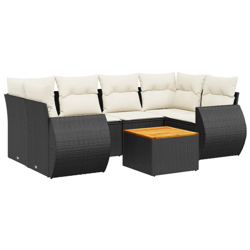 Ensemble de canapé de jardin Vidaxl - noir