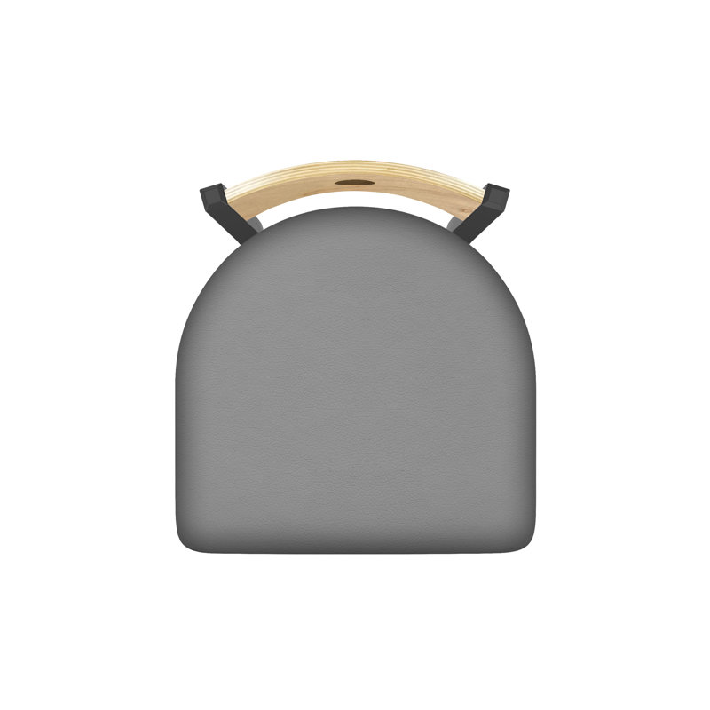Tabouret pivotant Voltaire, Érable moyen, Étain, Siège CanterFolkstone gris / dossier NaturalMaple
