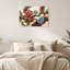 «Swirling Terracotta Flower», art mural sur toile abstraite bleue-1773332059