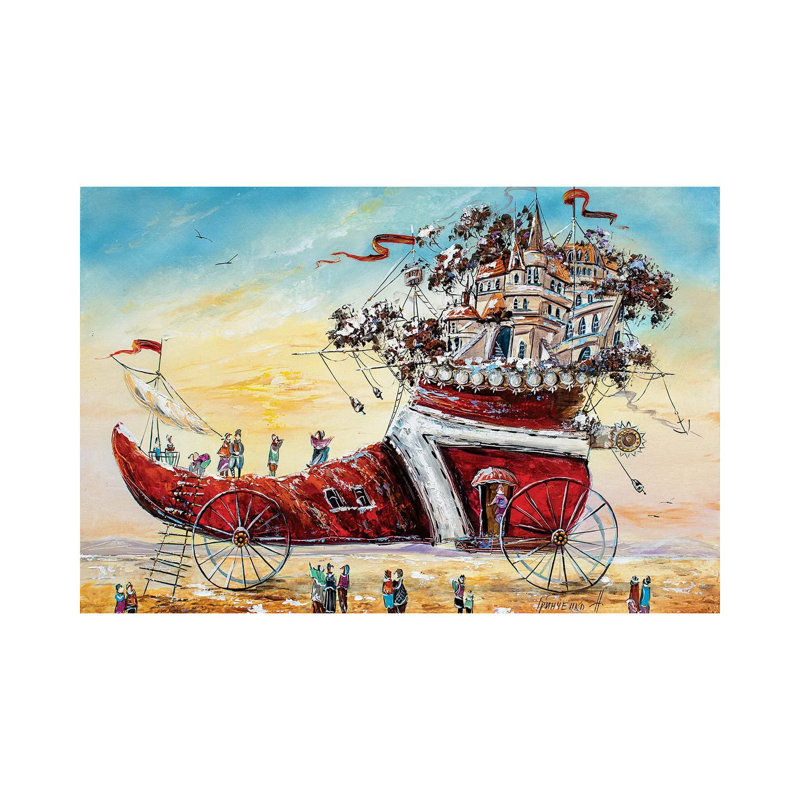 Travelers by Natalia Grinchenko - Wrapped Canvas Print, 101.6 cm H x 66.04 cm W x 1.91 cm D