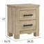 Sansome Weathered Oak 2-drawer Nightstand Bedside Table